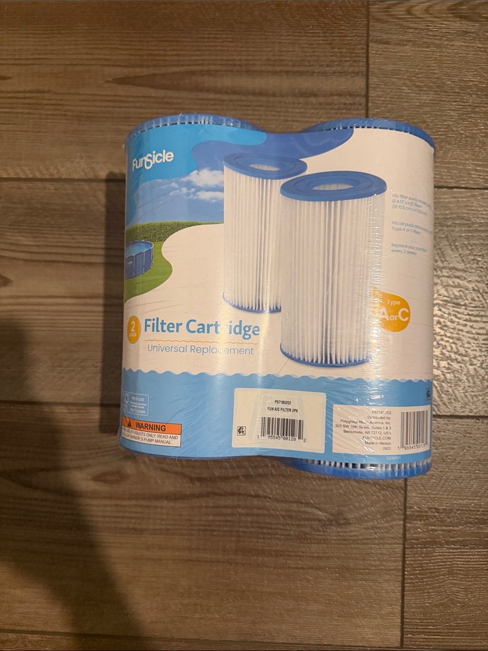 Funsicle Pool Cartridge Filter - Blue & White (2 Pack)